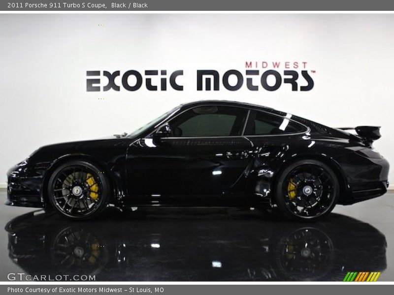 Black / Black 2011 Porsche 911 Turbo S Coupe