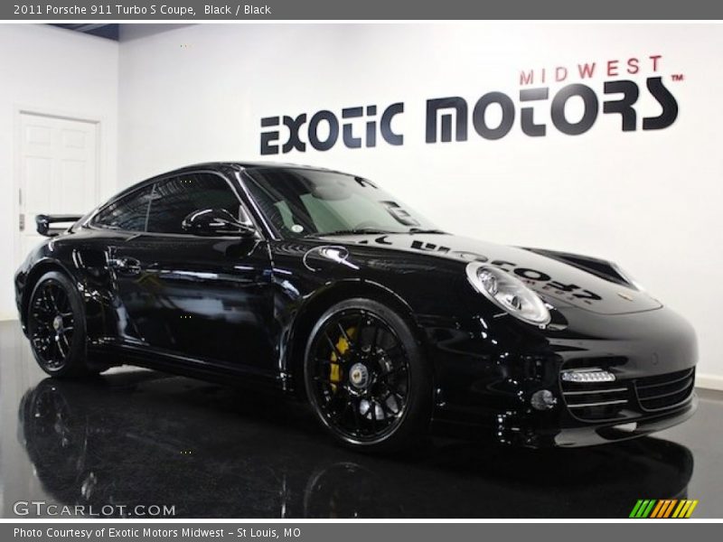 Black / Black 2011 Porsche 911 Turbo S Coupe