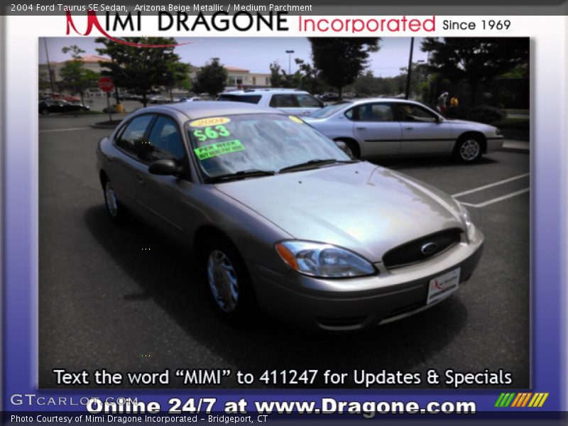 Arizona Beige Metallic / Medium Parchment 2004 Ford Taurus SE Sedan