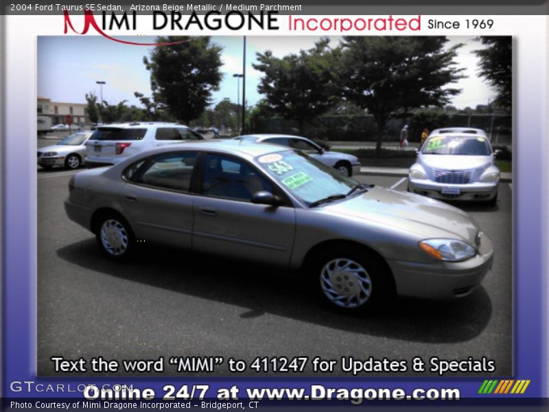 Arizona Beige Metallic / Medium Parchment 2004 Ford Taurus SE Sedan
