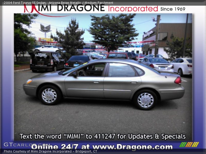 Arizona Beige Metallic / Medium Parchment 2004 Ford Taurus SE Sedan