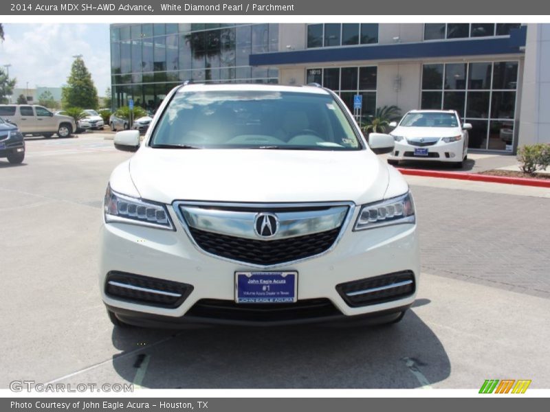 White Diamond Pearl / Parchment 2014 Acura MDX SH-AWD Advance