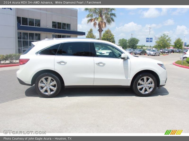 White Diamond Pearl / Parchment 2014 Acura MDX SH-AWD Advance