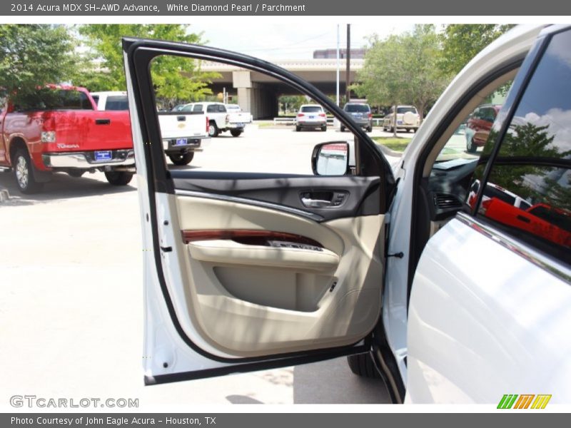 White Diamond Pearl / Parchment 2014 Acura MDX SH-AWD Advance