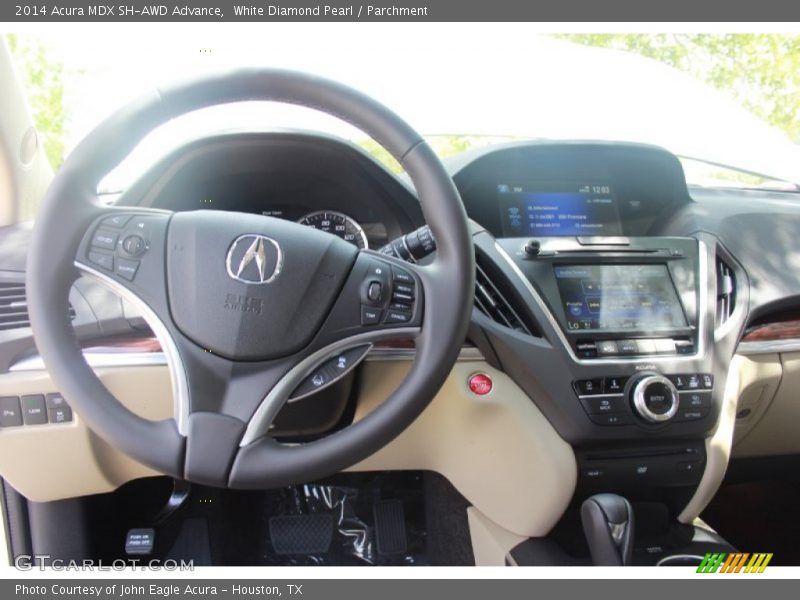 White Diamond Pearl / Parchment 2014 Acura MDX SH-AWD Advance