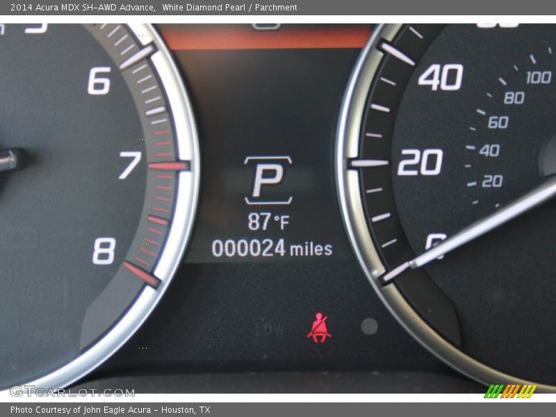 White Diamond Pearl / Parchment 2014 Acura MDX SH-AWD Advance