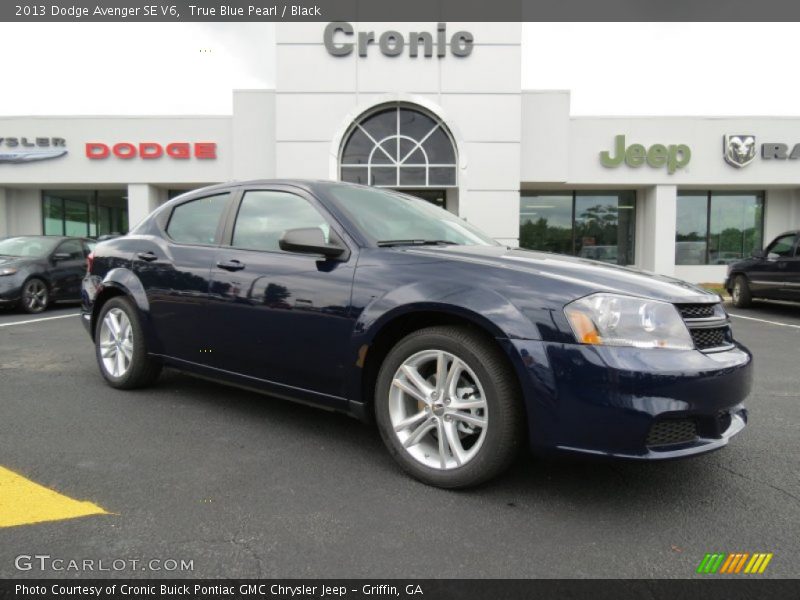 True Blue Pearl / Black 2013 Dodge Avenger SE V6