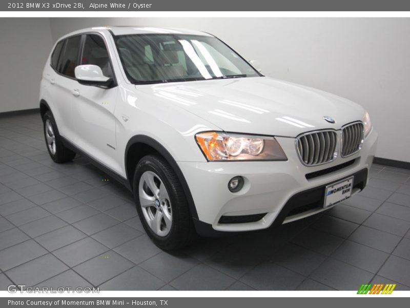 Alpine White / Oyster 2012 BMW X3 xDrive 28i