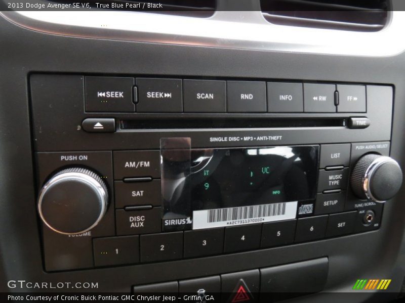 True Blue Pearl / Black 2013 Dodge Avenger SE V6