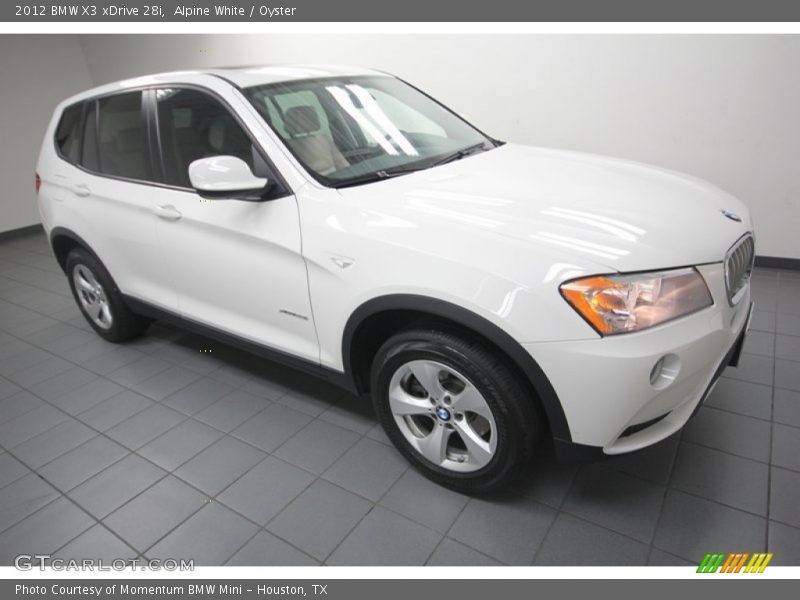 Alpine White / Oyster 2012 BMW X3 xDrive 28i