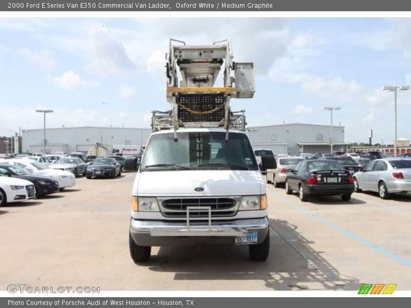 Oxford White / Medium Graphite 2000 Ford E Series Van E350 Commercial Van Ladder