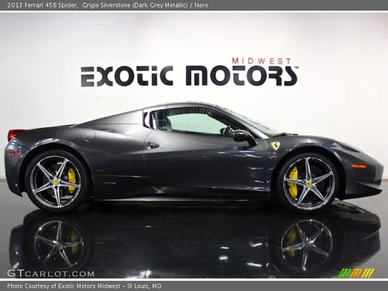 Grigio Silverstone (Dark Grey Metallic) / Nero 2013 Ferrari 458 Spider