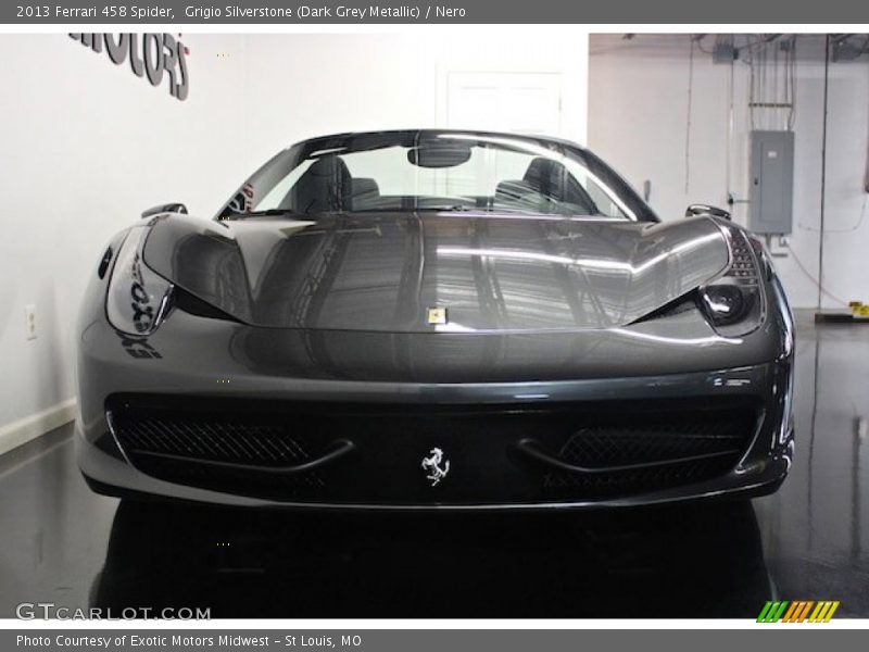 Grigio Silverstone (Dark Grey Metallic) / Nero 2013 Ferrari 458 Spider