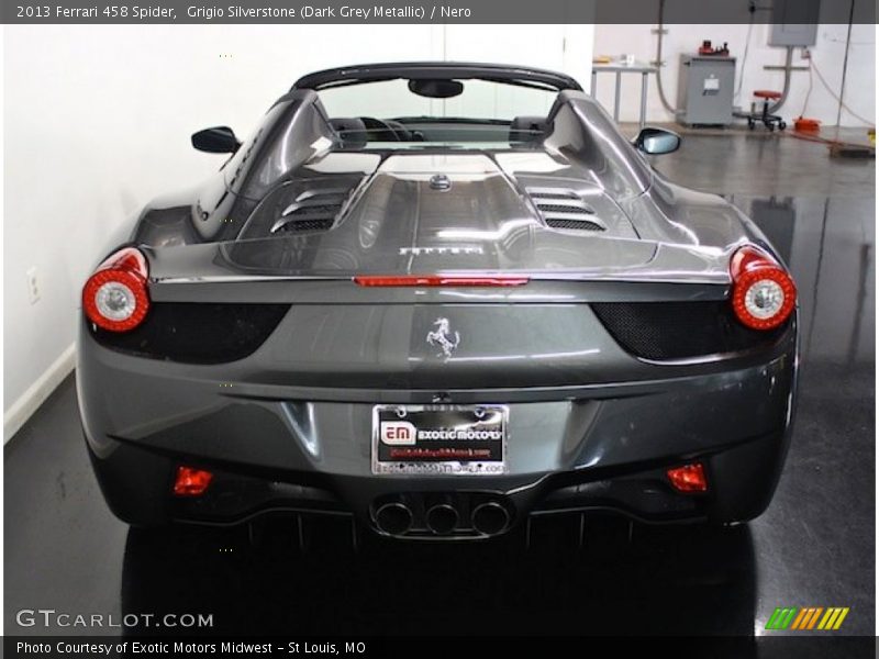 Grigio Silverstone (Dark Grey Metallic) / Nero 2013 Ferrari 458 Spider