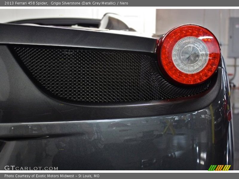 Grigio Silverstone (Dark Grey Metallic) / Nero 2013 Ferrari 458 Spider
