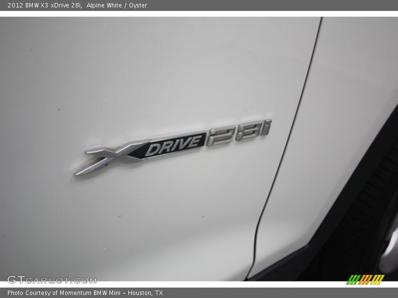Alpine White / Oyster 2012 BMW X3 xDrive 28i