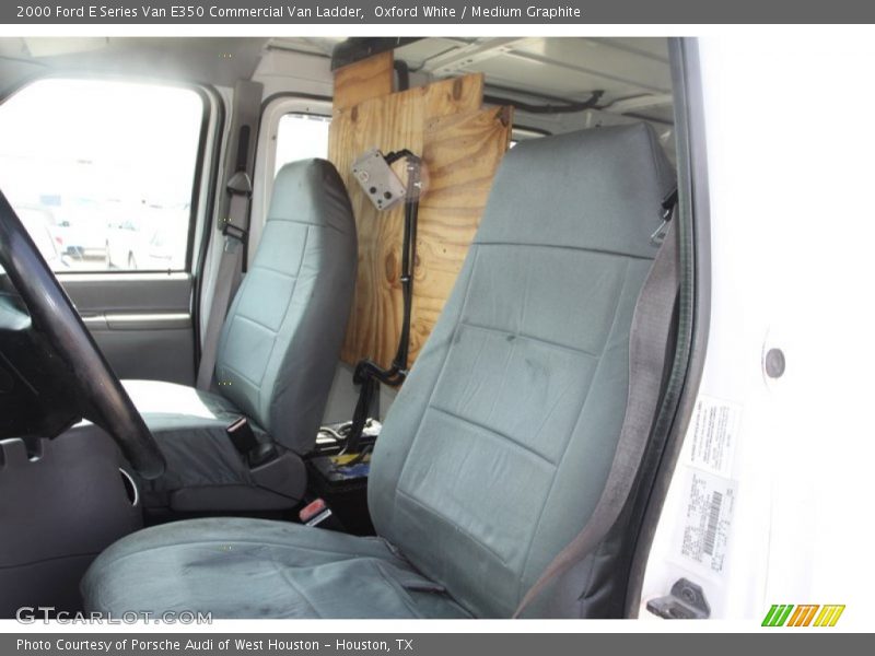 Oxford White / Medium Graphite 2000 Ford E Series Van E350 Commercial Van Ladder