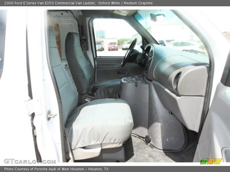 Oxford White / Medium Graphite 2000 Ford E Series Van E350 Commercial Van Ladder