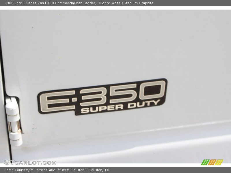 Oxford White / Medium Graphite 2000 Ford E Series Van E350 Commercial Van Ladder