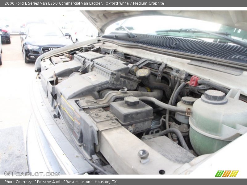 Oxford White / Medium Graphite 2000 Ford E Series Van E350 Commercial Van Ladder