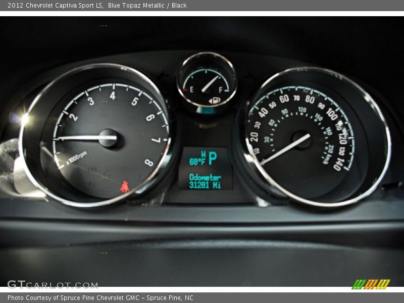 Blue Topaz Metallic / Black 2012 Chevrolet Captiva Sport LS