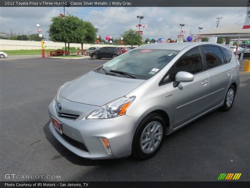 Classic Silver Metallic / Misty Gray 2012 Toyota Prius v Three Hybrid