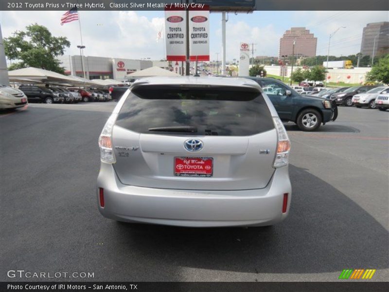 Classic Silver Metallic / Misty Gray 2012 Toyota Prius v Three Hybrid