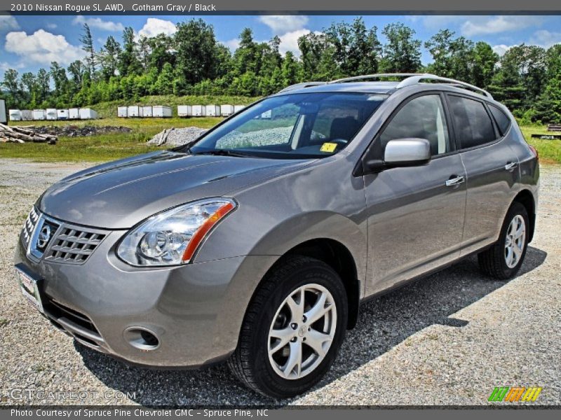 Gotham Gray / Black 2010 Nissan Rogue SL AWD