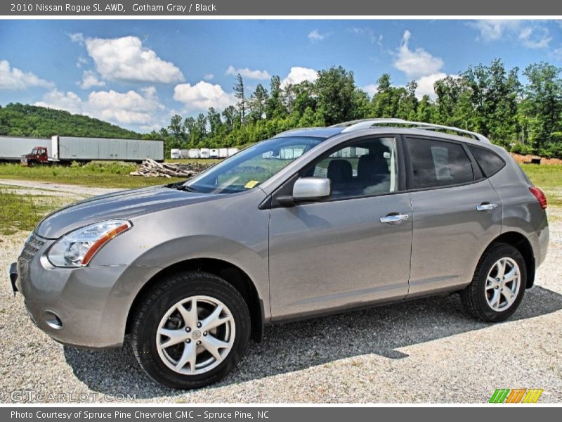 Gotham Gray / Black 2010 Nissan Rogue SL AWD