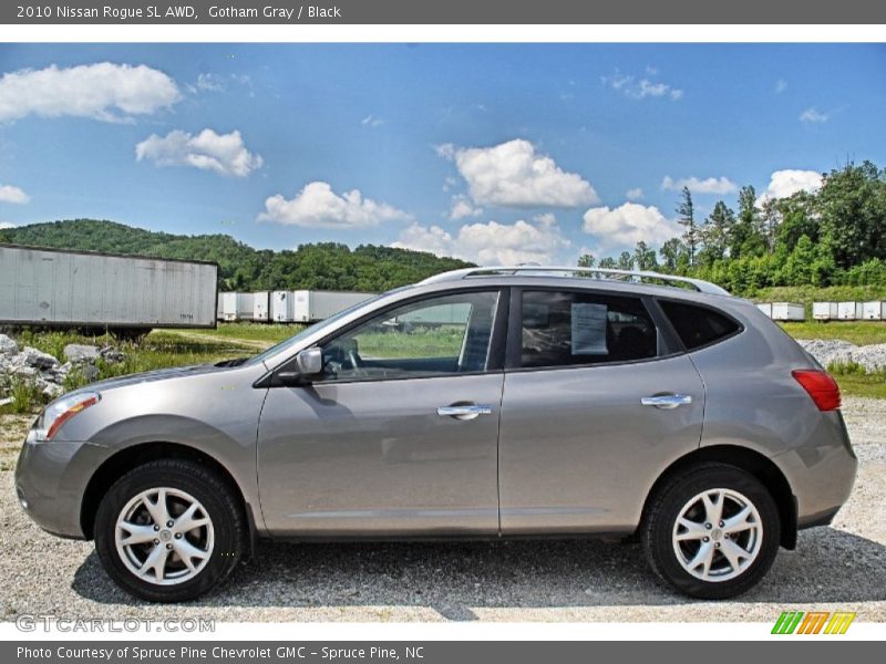 Gotham Gray / Black 2010 Nissan Rogue SL AWD
