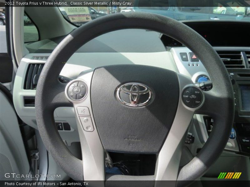 Classic Silver Metallic / Misty Gray 2012 Toyota Prius v Three Hybrid