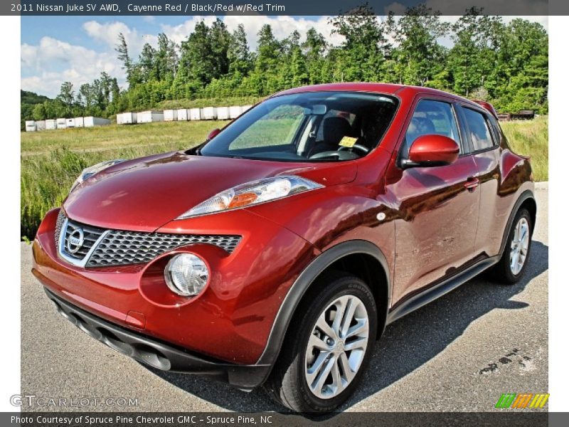 Cayenne Red / Black/Red w/Red Trim 2011 Nissan Juke SV AWD