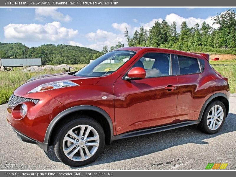 Cayenne Red / Black/Red w/Red Trim 2011 Nissan Juke SV AWD