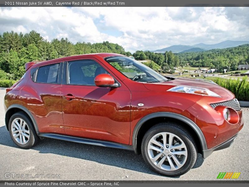 Cayenne Red / Black/Red w/Red Trim 2011 Nissan Juke SV AWD