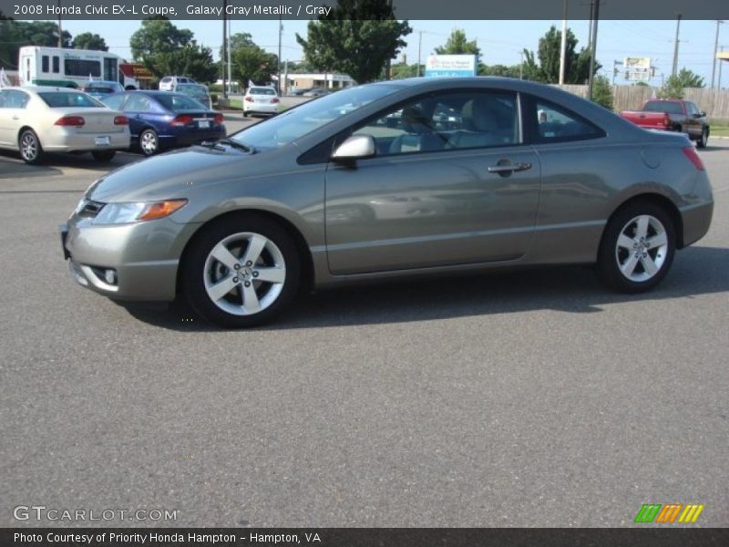 Galaxy Gray Metallic / Gray 2008 Honda Civic EX-L Coupe