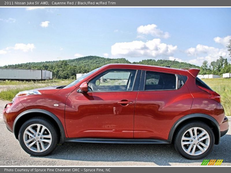 Cayenne Red / Black/Red w/Red Trim 2011 Nissan Juke SV AWD