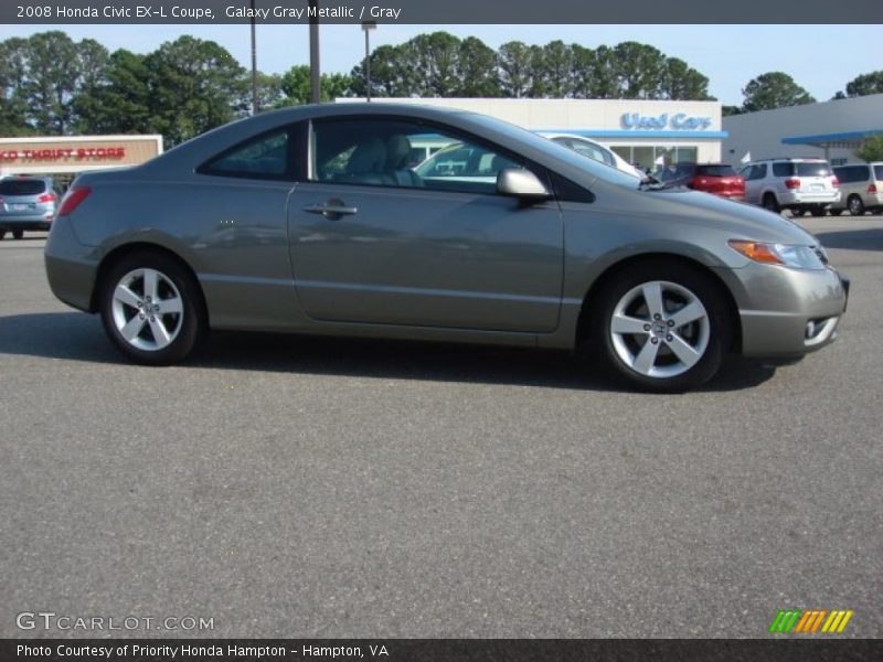 Galaxy Gray Metallic / Gray 2008 Honda Civic EX-L Coupe