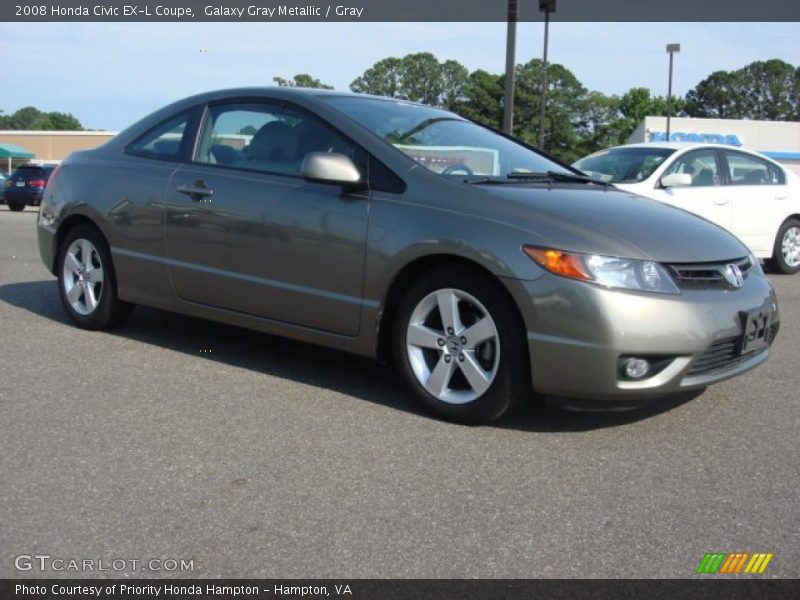 Galaxy Gray Metallic / Gray 2008 Honda Civic EX-L Coupe