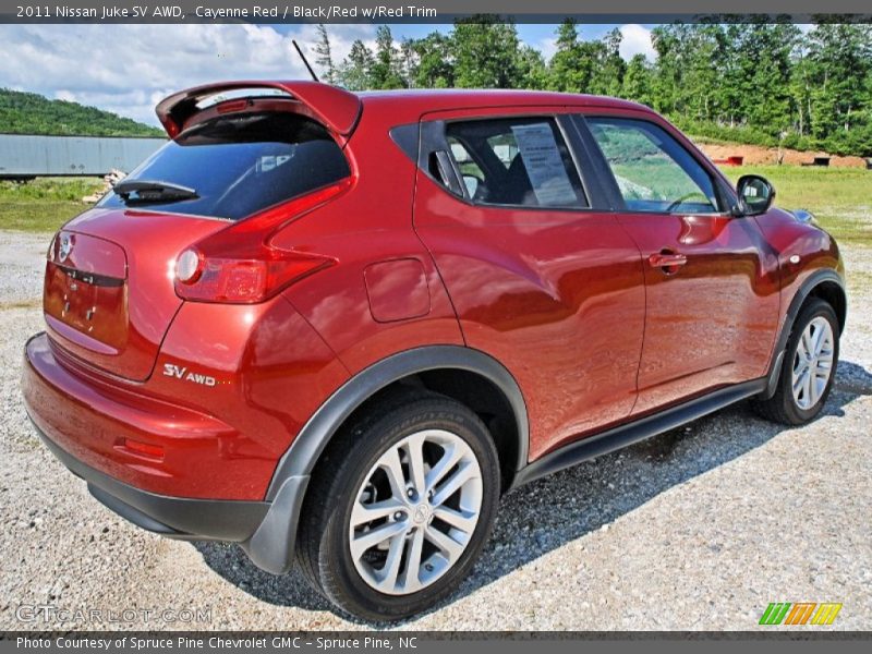 Cayenne Red / Black/Red w/Red Trim 2011 Nissan Juke SV AWD