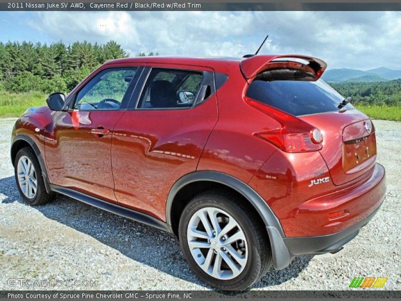 Cayenne Red / Black/Red w/Red Trim 2011 Nissan Juke SV AWD