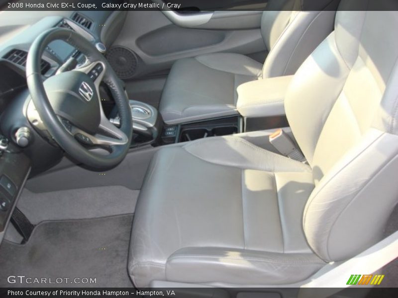 Galaxy Gray Metallic / Gray 2008 Honda Civic EX-L Coupe
