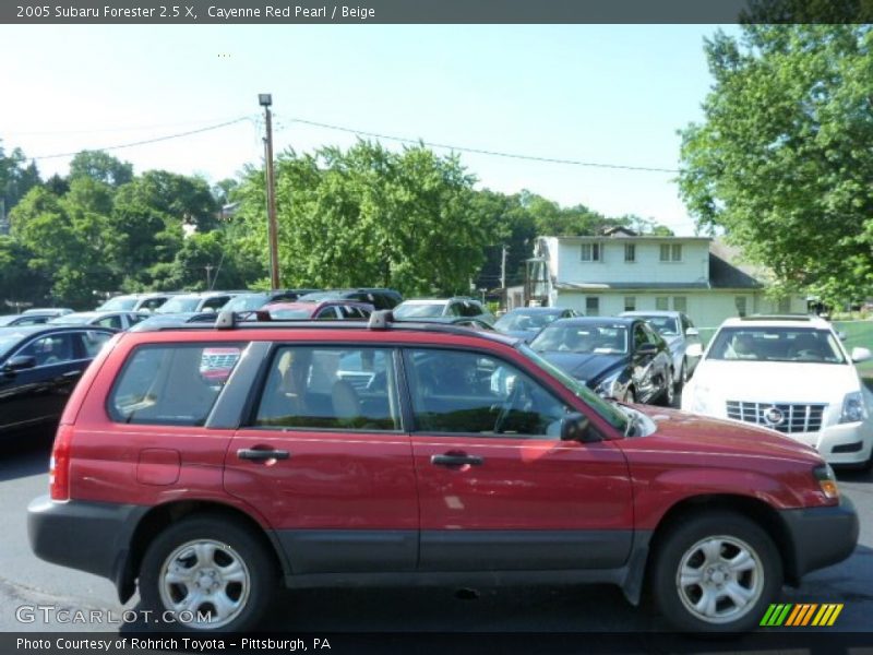 Cayenne Red Pearl / Beige 2005 Subaru Forester 2.5 X