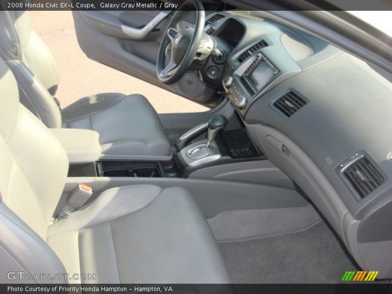 Galaxy Gray Metallic / Gray 2008 Honda Civic EX-L Coupe