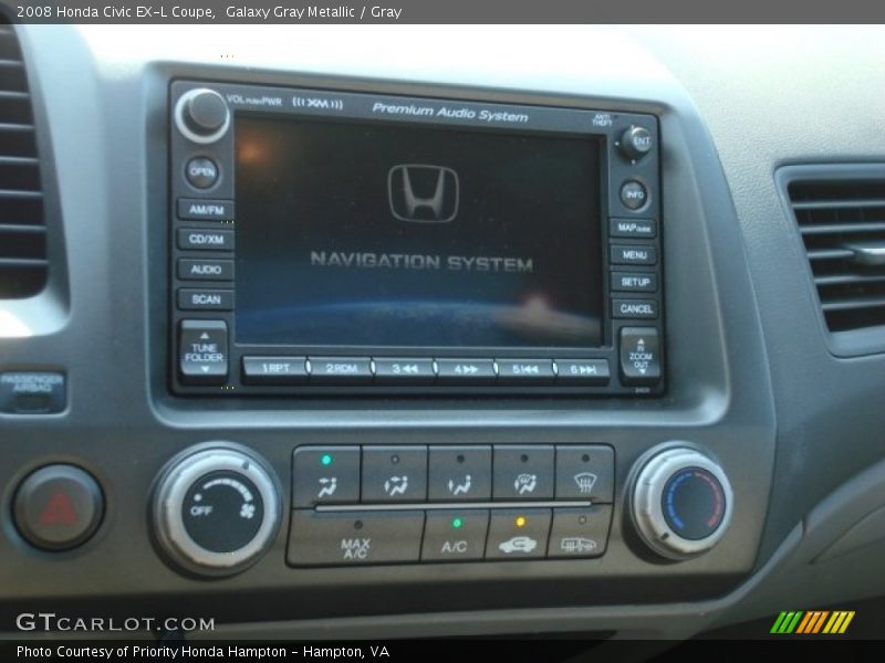 Galaxy Gray Metallic / Gray 2008 Honda Civic EX-L Coupe