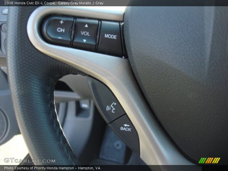 Galaxy Gray Metallic / Gray 2008 Honda Civic EX-L Coupe