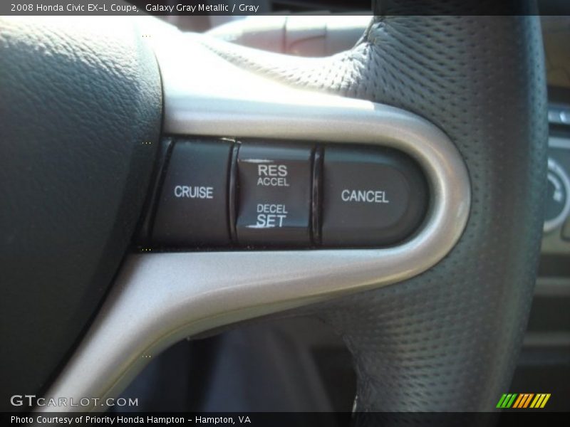 Galaxy Gray Metallic / Gray 2008 Honda Civic EX-L Coupe