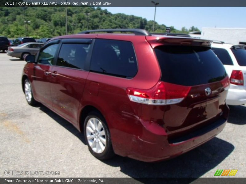 Salsa Red Pearl / Light Gray 2011 Toyota Sienna XLE AWD