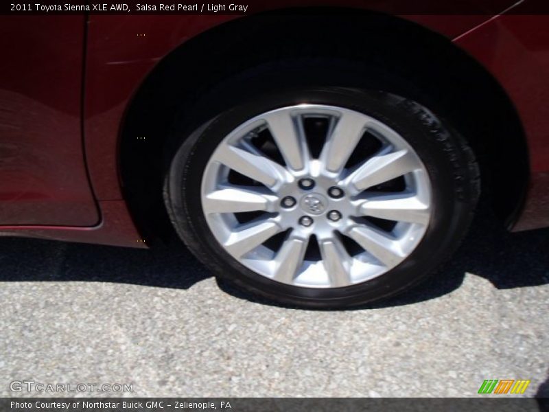 Salsa Red Pearl / Light Gray 2011 Toyota Sienna XLE AWD