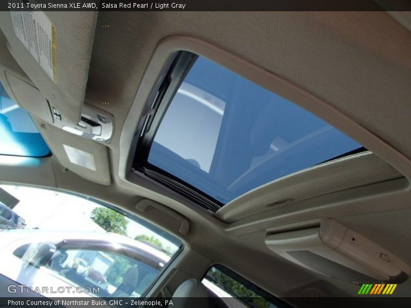 Salsa Red Pearl / Light Gray 2011 Toyota Sienna XLE AWD