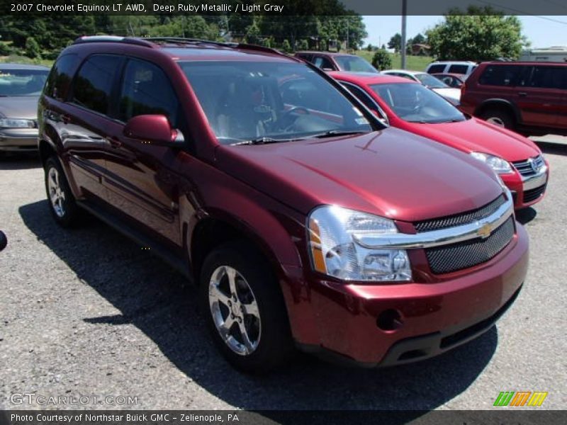 Deep Ruby Metallic / Light Gray 2007 Chevrolet Equinox LT AWD